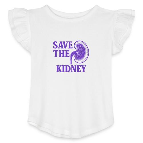 Save the kidney - Toddler Girls Flutter T-shirt