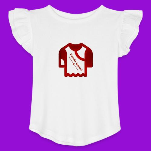 Kenada Logo white spray - Toddler Girls Flutter T-shirt
