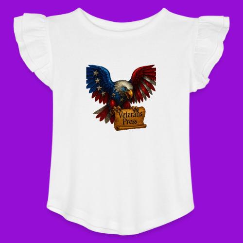 Veterans Press Bald Eagle - Toddler Girls Flutter T-shirt