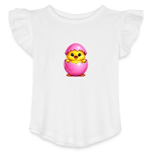 Easter Chick Pink - Toddler Girls Flutter T-shirt