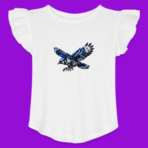 Silver Blue Jay Dive - Toddler Girls Flutter T-shirt