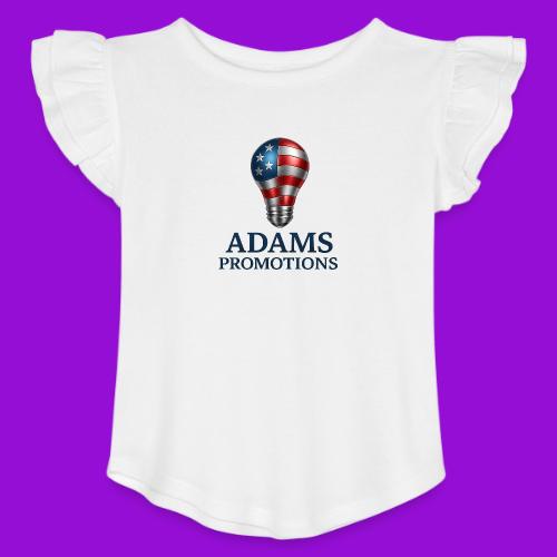 Adams promotions American flag metallic light bulb - Toddler Girls Flutter T-shirt