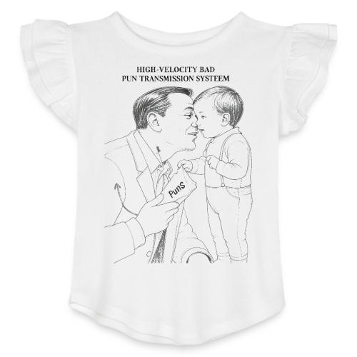 Dad Joke Blueprint T-Shirt - Toddler Girls Flutter T-shirt