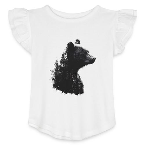 Forest Within the Bear - Toddler Girls Flutter T-shirt