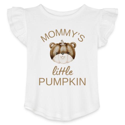 Mommy's little pumpkin - Toddler Girls Flutter T-shirt