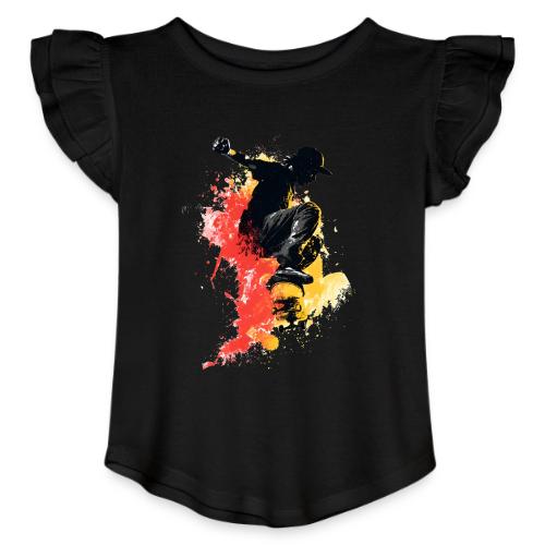 Skateboarding: Splash of Motion - Toddler Girls Flutter T-shirt