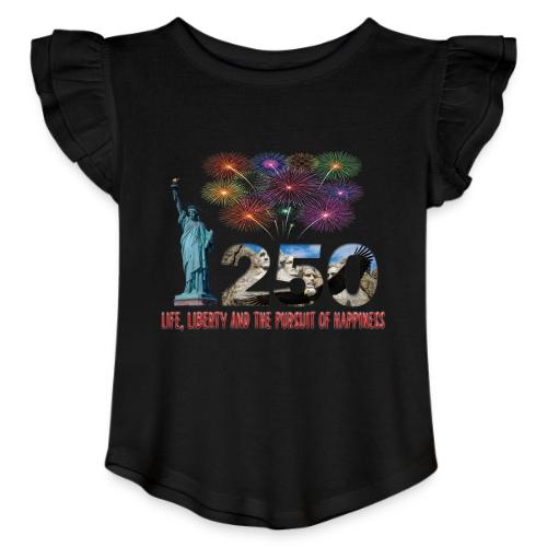 250 Years USA - Toddler Girls Flutter T-shirt