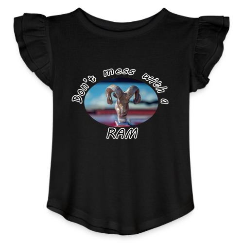 Don’t Mess with a RAM - Toddler Girls Flutter T-shirt