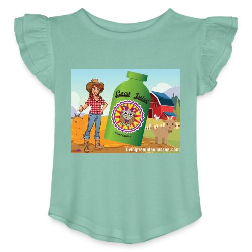 Nicole Sauce's Goat Juice - Toddler Girls Flutter T-shirt