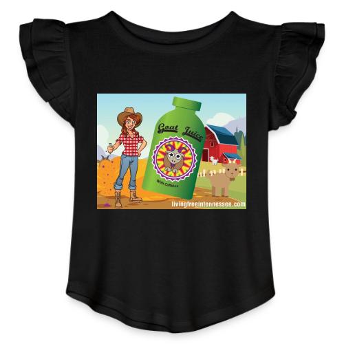 Nicole Sauce's Goat Juice - Toddler Girls Flutter T-shirt