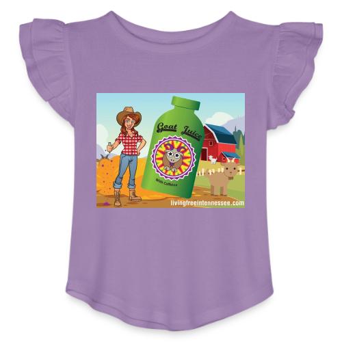 Nicole Sauce's Goat Juice - Toddler Girls Flutter T-shirt