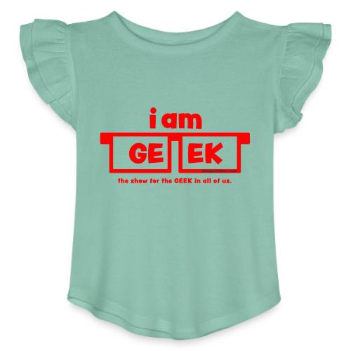 iamGEEK RED - Toddler Girls Flutter T-shirt