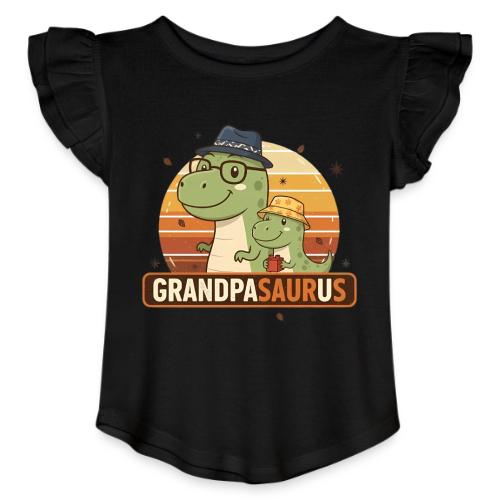 GrandpaSaurus Sunset Duo - Toddler Girls Flutter T-shirt