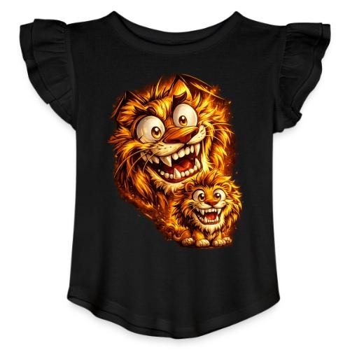Crazy Double Lion Streetwear - Toddler Girls Flutter T-shirt