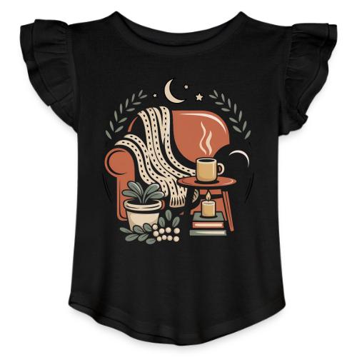 Moonlit Cozy Night Recliner - Toddler Girls Flutter T-shirt