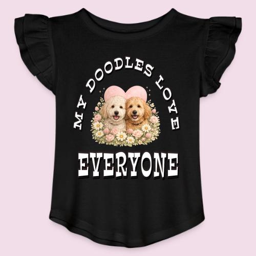 My Doodles Over Everyone - Toddler Girls Flutter T-shirt