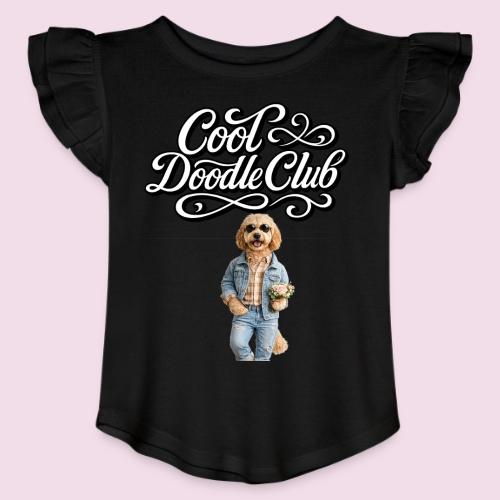 Cool Doodle Club | Goldendoodle Lover Design - Toddler Girls Flutter T-shirt