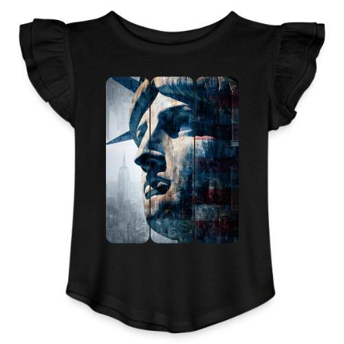 USA: Urban Liberty Triptych - Toddler Girls Flutter T-shirt