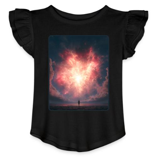 Supernova Sky Sci-Fi Artwork - Toddler Girls Flutter T-shirt