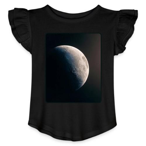 Crescent Moon Celestial Artwork - Toddler Girls Flutter T-shirt