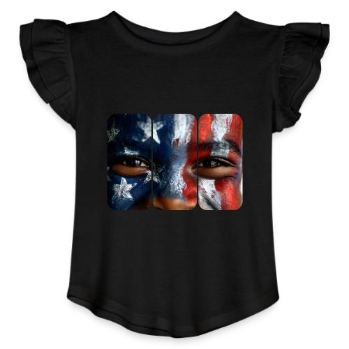 USA: Three Panels of Pride - Toddler Girls Flutter T-shirt