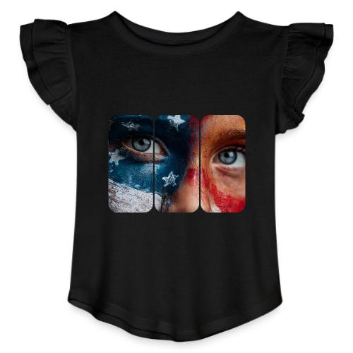 USA: Star-Spangled Glance - Toddler Girls Flutter T-shirt