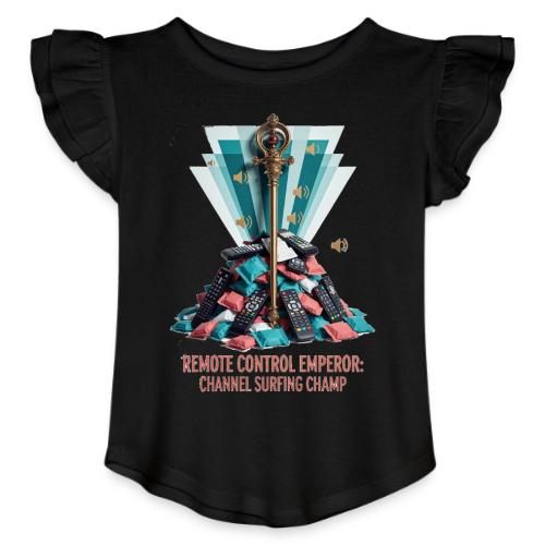 Remote Control Emperor T Shirt - Toddler Girls Flutter T-shirt
