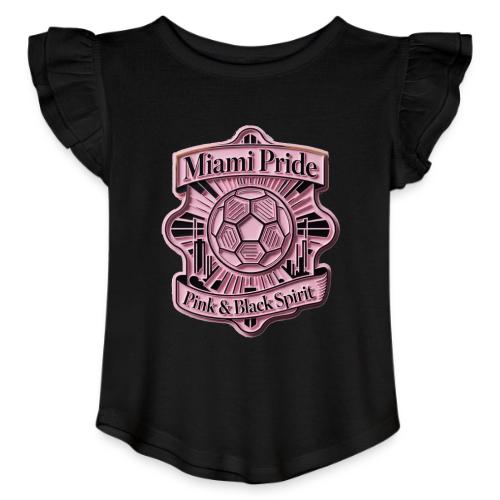 Miami City Pride T Shirt, Vibrant City Pride Gift - Toddler Girls Flutter T-shirt