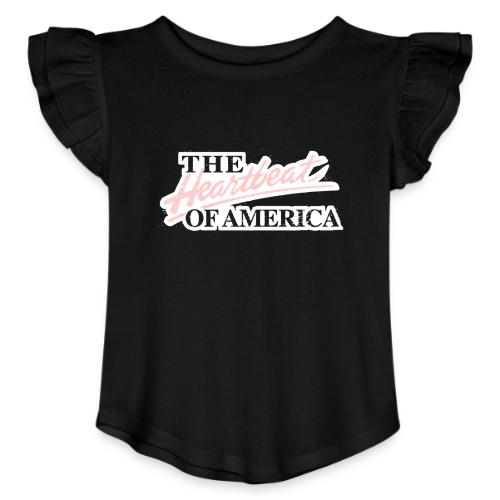 The Heartbeat of America - Toddler Girls Flutter T-shirt