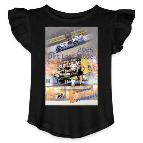 Jonathan Davenport DLM Eldora Speedway 2025 - Toddler Girls Flutter T-shirt