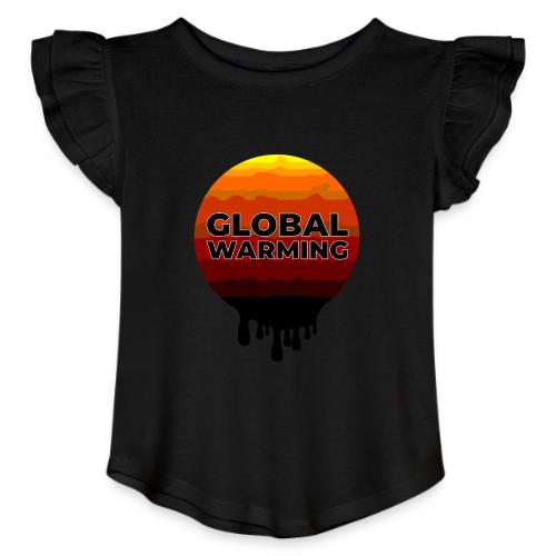 Global warming - Toddler Girls Flutter T-shirt