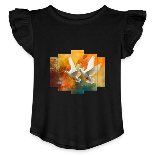 Wings of Peace - Toddler Girls Flutter T-shirt