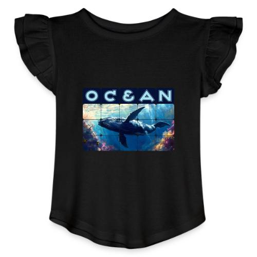 Ocean: Majestic Deep - Toddler Girls Flutter T-shirt