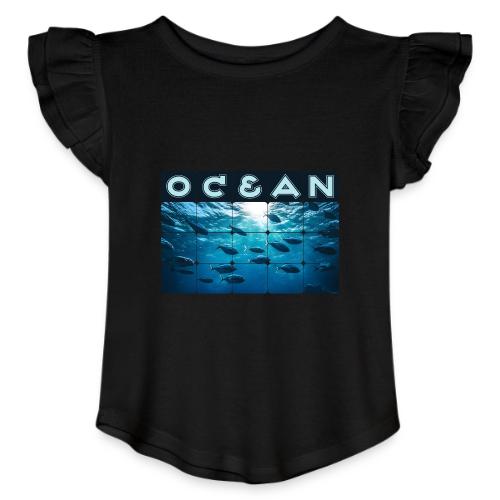 Ocean: Silver Tide - Toddler Girls Flutter T-shirt