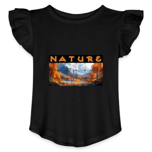 Nature: Golden Autumn Escape - Toddler Girls Flutter T-shirt