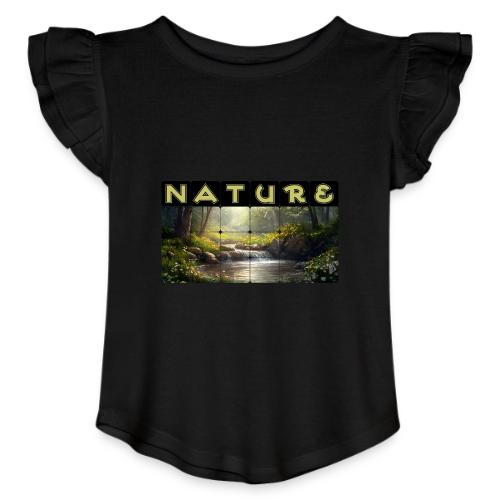 Nature: Verdant Bloom - Toddler Girls Flutter T-shirt