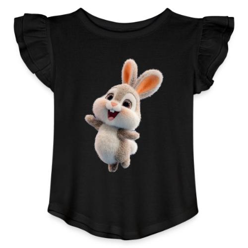 Dancing Baby Rabbit - Toddler Girls Flutter T-shirt