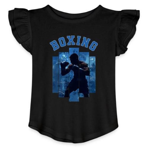 Boxing Never Stops - Toddler Girls Flutter T-shirt