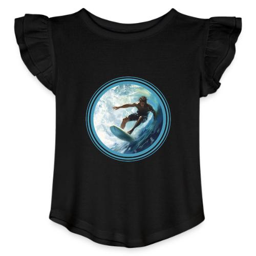 Surfing Freedom - Toddler Girls Flutter T-shirt