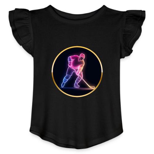 Hockey: Neon Ice Rush - Toddler Girls Flutter T-shirt