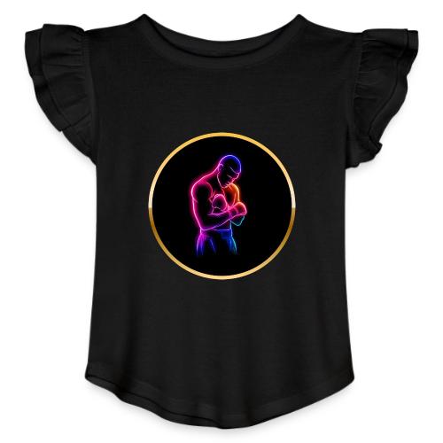 Boxing: Neon Power Guard - Toddler Girls Flutter T-shirt
