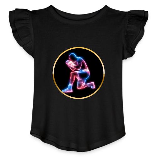 Neon Boxing Focus - Toddler Girls Flutter T-shirt