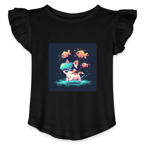 Virtual Kitty Quest - Toddler Girls Flutter T-shirt