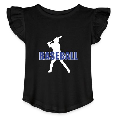 Classic Baseball Swing - Toddler Girls Flutter T-shirt