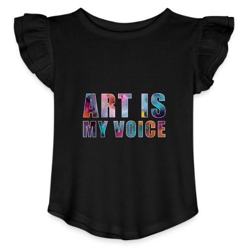 Art Is My Voice - Toddler Girls Flutter T-shirt