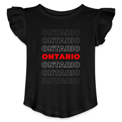 Ontario Outline - Toddler Girls Flutter T-shirt
