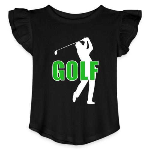 Golf: Classic Golf Motion - Toddler Girls Flutter T-shirt
