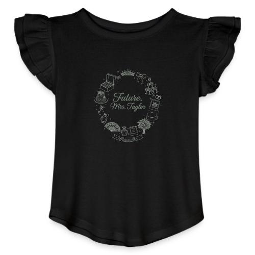 Future Mrs Minimalist Bridal Line Art - Toddler Girls Flutter T-shirt
