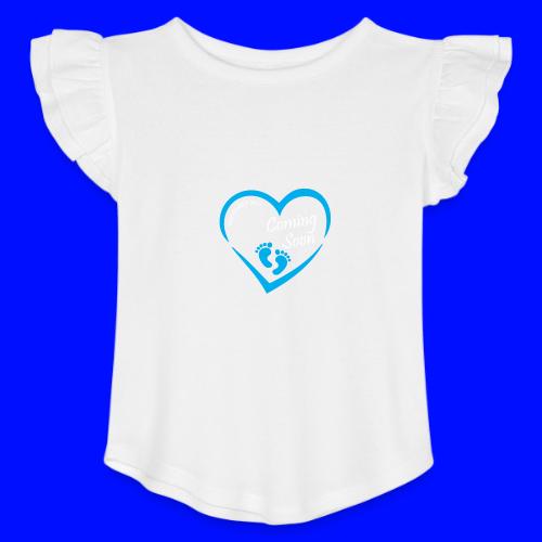 Baby coming soon - Toddler Girls Flutter T-shirt
