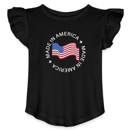 Made in America - Toddler Girls Flutter T-shirt